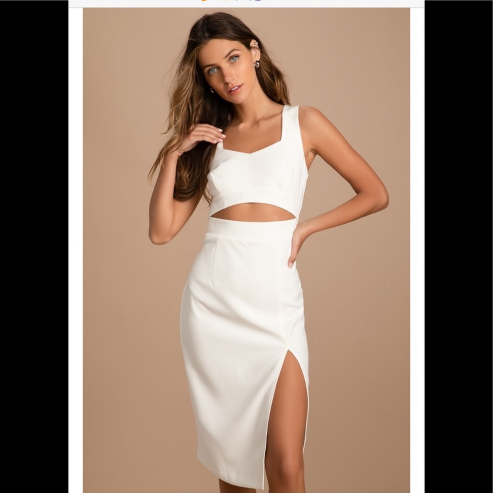 Lulus white midi dress